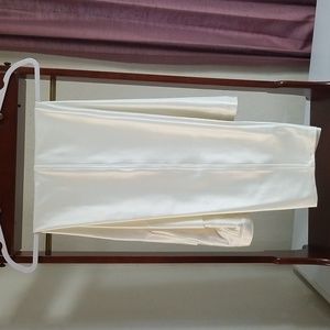 Metallic coated white shinny pants